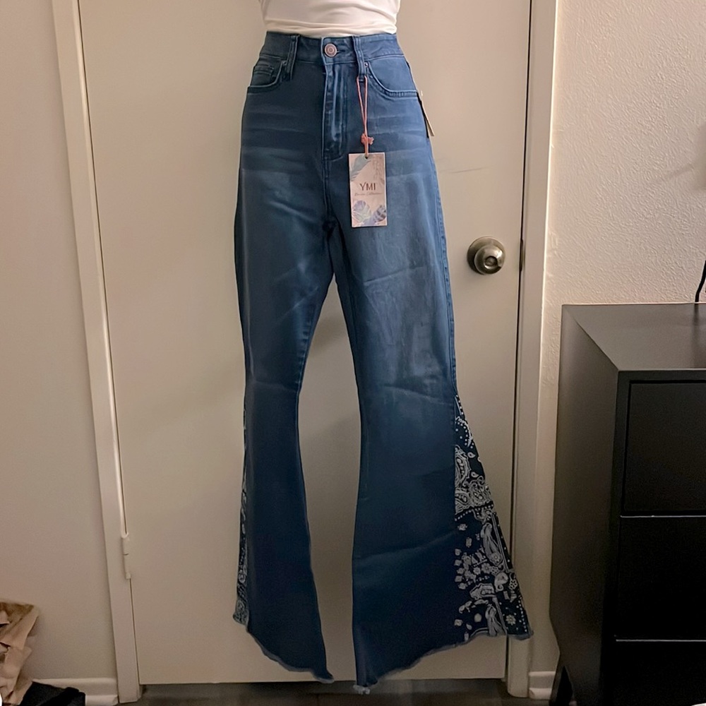 High waisted flare jeans